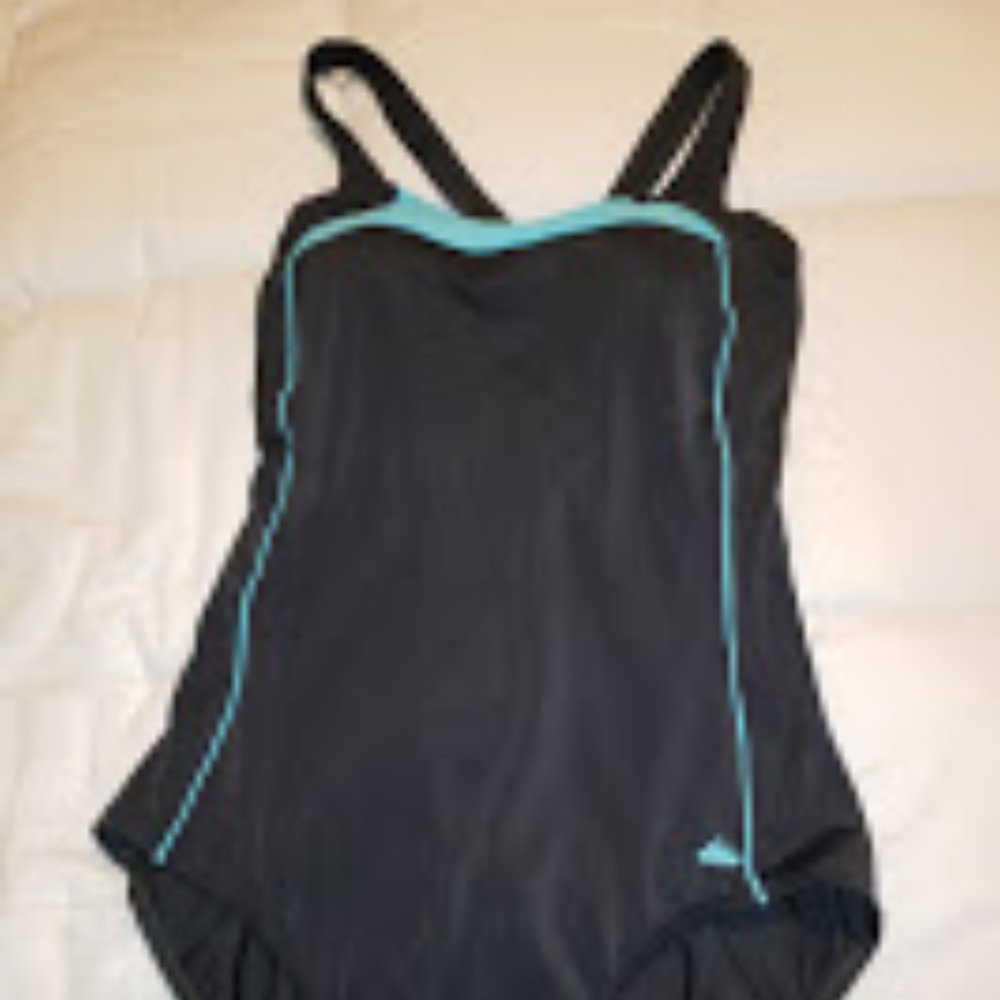 Turqoise and Black Swimsuit